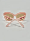 Floral Embellished Sunglasses - Pink