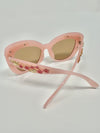 Floral Embellished Sunglasses - Pink