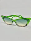 Green Cat Eye Sunglasses