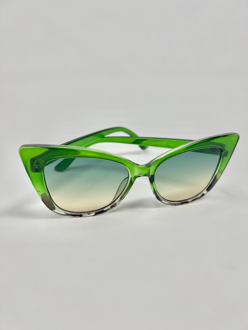 Green Cat Eye Sunglasses