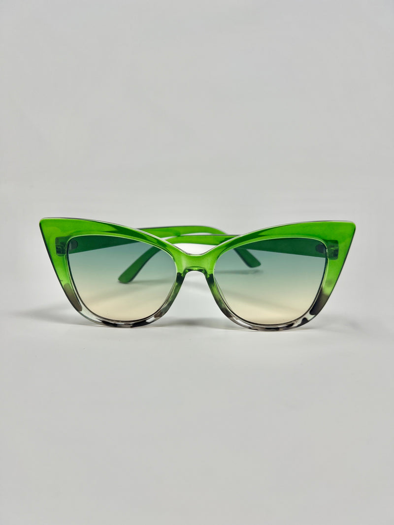 Green Cat Eye Sunglasses