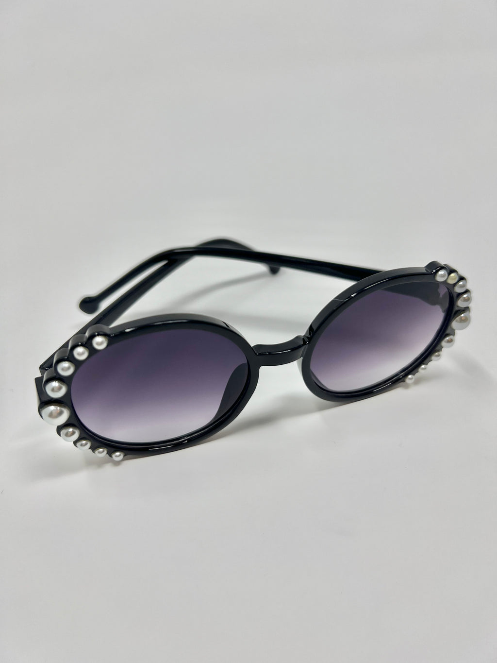 Girls Pearl Round Frame Sunglasses