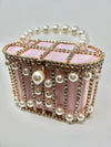 Pearl and Rhinestone Evening Bag (Pink)