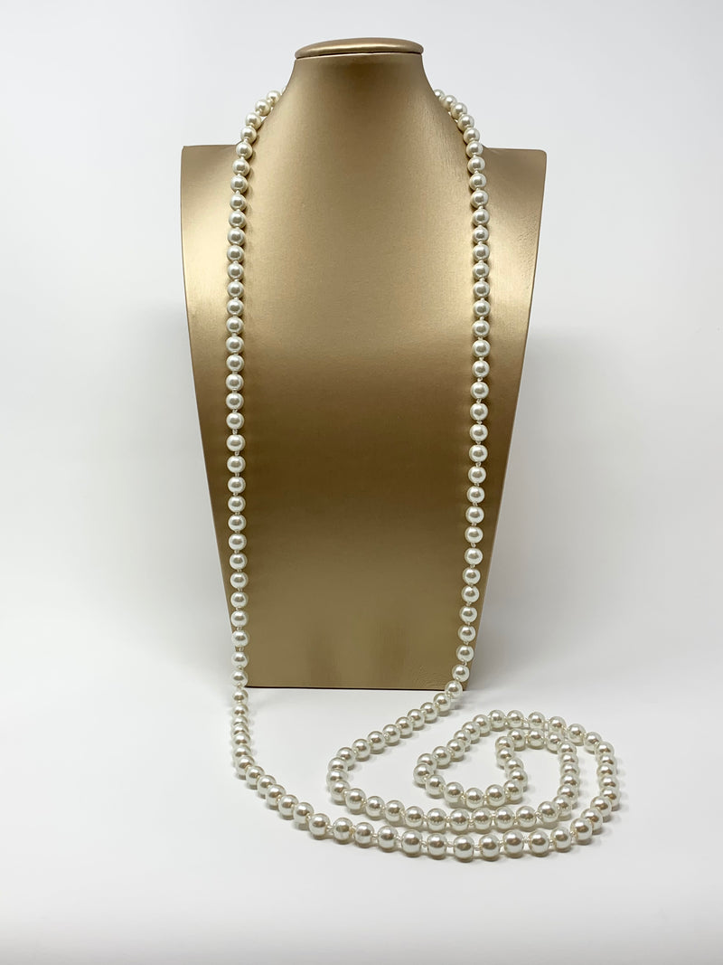 Long Pearl Strand Necklace