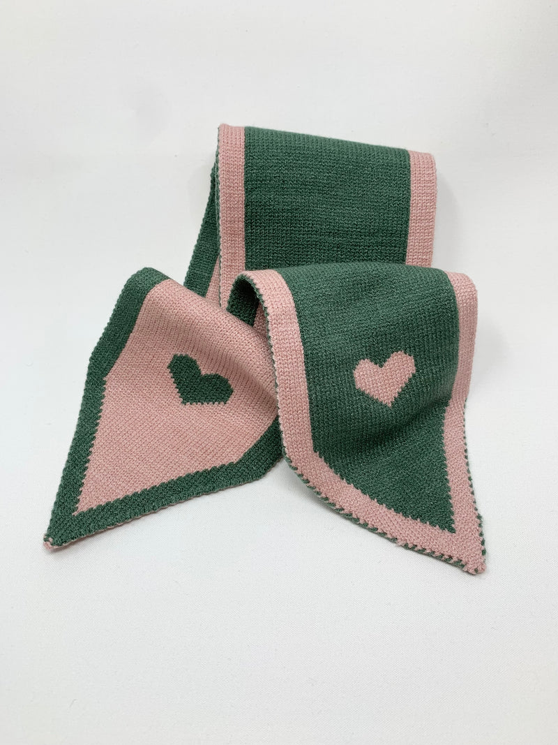 Pink and Green Reversible Scarf