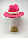 Pearl Band Fedora Hat - Beautiful Berry