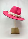 Pearl Band Fedora Hat - Beautiful Berry