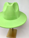 Pink and Green Fedora Hat