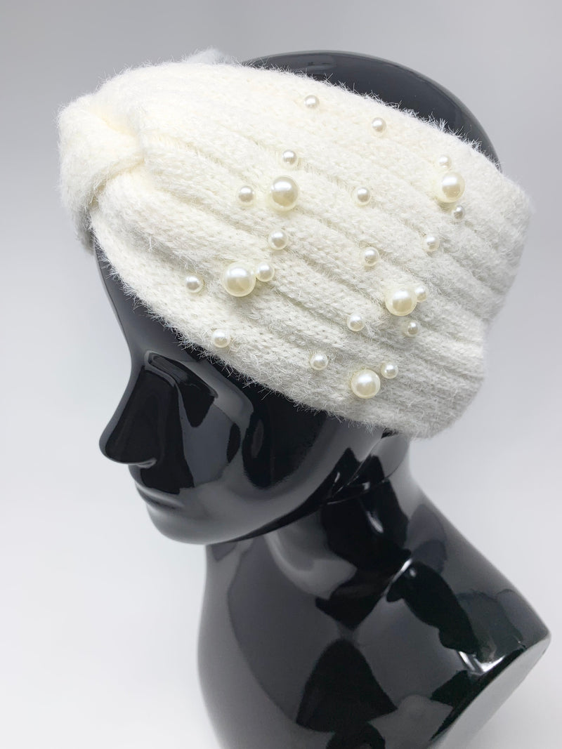 Winter Pearl Headband - Cream