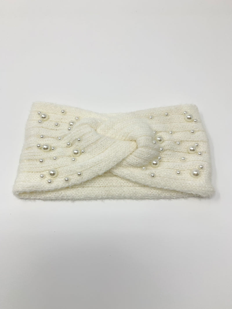 Winter Pearl Headband - Cream