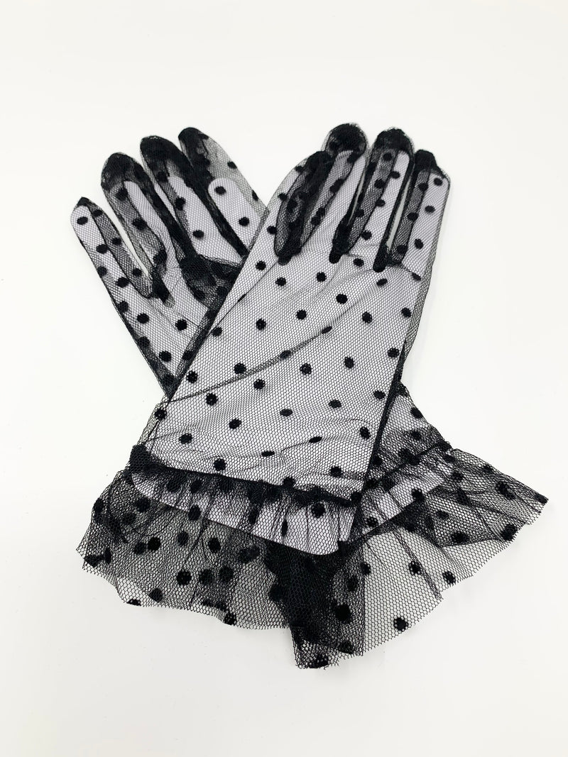 Polka Dot Lace Gloves