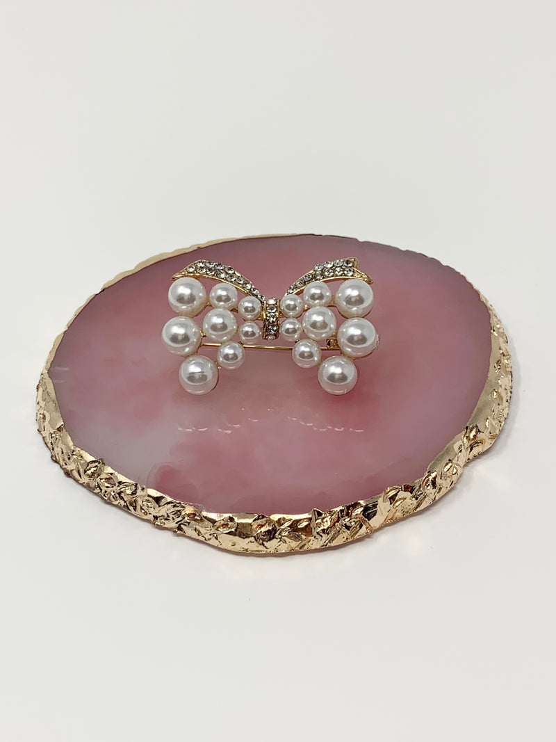 Pearl Bow Brooch