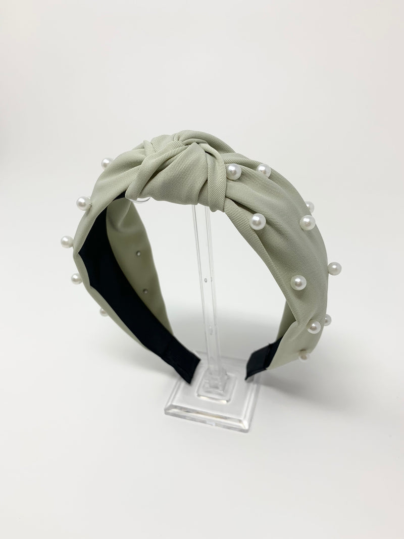 Pearl Knotted Headband - Mint