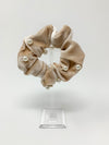 Velvet Pearl Hair Scrunchie - Cream