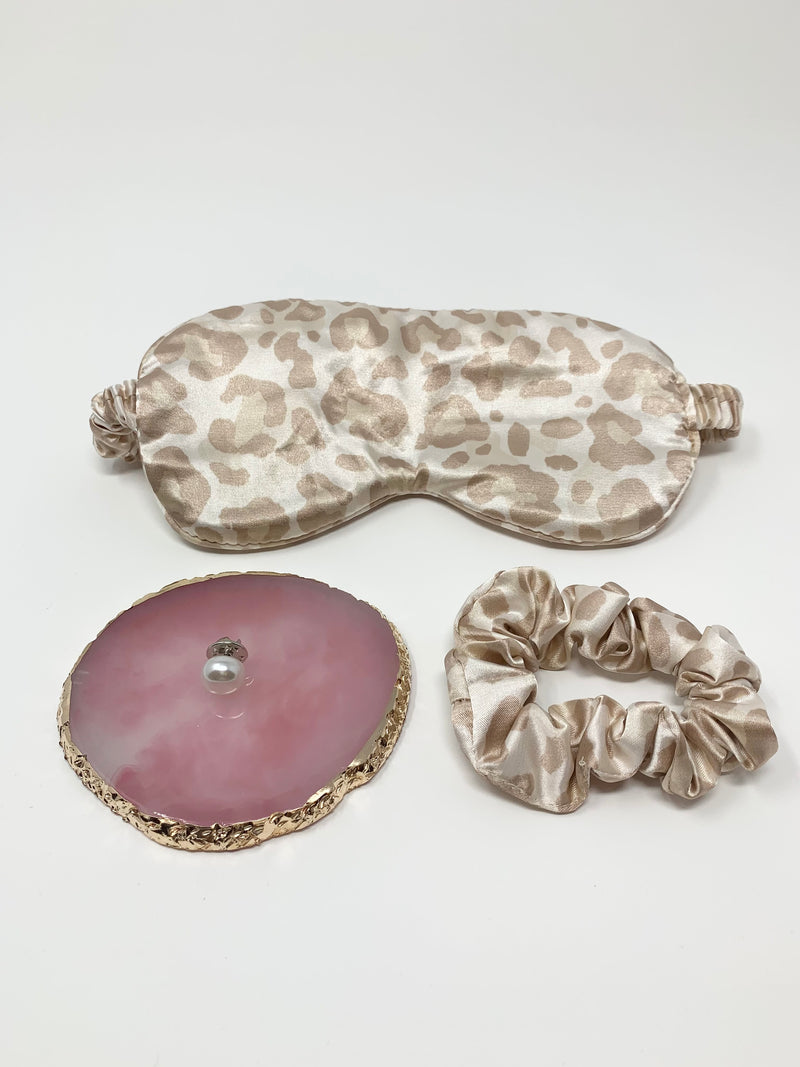 Leopard Print Sleep Mask Set