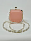 Pink Acrylic Clutch with Pearl Strap